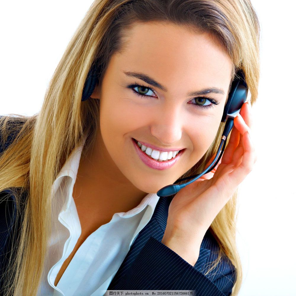 親切笑容的客服美女圖片 專(zhuān)業(yè)攝影擴(kuò)印服務(wù)的溫馨名片